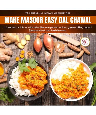 TAJ Premium Indian Masoor Dal Red Lentils - 4 lbs Jar - Buy Online on SooperMarket.com