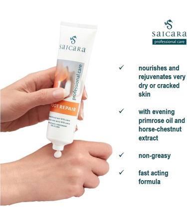 Saicara Foot Repair Cream 100ml | Intensive Urea & Horse Chestnut for Dry Cracked Skin Treatment - Buy Online on SooperMarket.com
