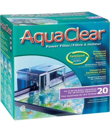 AquaClear Power Filter 20 - Efficient Clip-on Aquarium Filter for 18L to 76L Tanks (6W) | International Shipping Available - Buy Online on SooperMarket.com