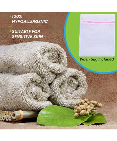 ACLEARTH Grey Bamboo Wash Cloths (6 pc) - Soft Face Wash Cloth Flannels 25x25cm for Sensitive Skin, Makeup Removal - Premium Bamboo Face Cloth for Adults, Babies, Kids - Ideal Gift - Buy Online on SooperMarket.com