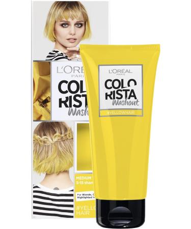L'Oreal Paris Colorista Washout Yellow Neon Semi-Permanent Hair Dye 80ml - Pack of 1 - Buy Online on SooperMarket.com
