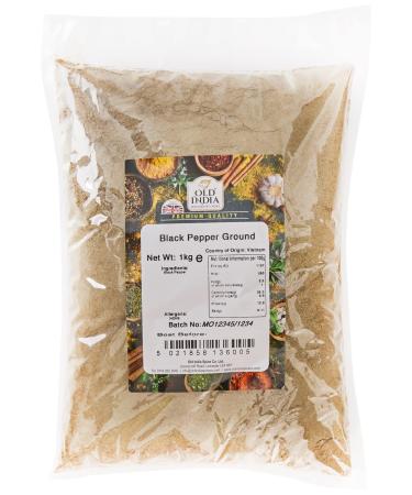 Old India Black Pepper Ground 1kg 1 kg (Pack of 1)