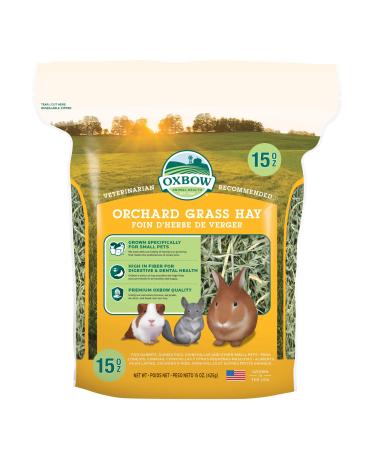 Oxbow Animal Health Orchard Grass Hay - All Natural Grass Hay for Chinchillas Rabbits Guinea Pigs Hamsters & Gerbils