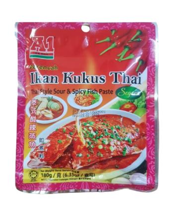 A1 Thai Style Sour & Spicy Fish Paste Perencah Ikan Kukus Thai Segera 180g Each Halal Expiry: 12th January 2026