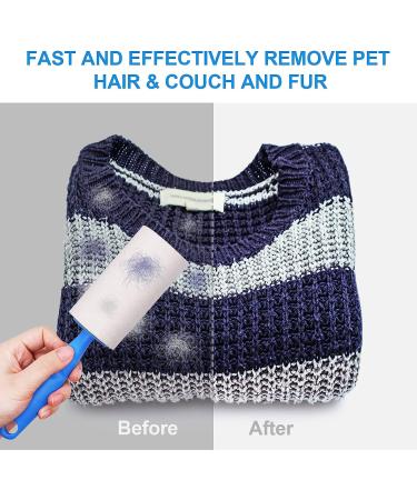 Pet Hair Lint Roller Set - 900 Extra Sticky Sheets, 5 Handles, 10 Refills - Portable Travel Size for Clothes, Furniture, Dog & Cat Hair Removal - Buy Online on SooperMarket.com