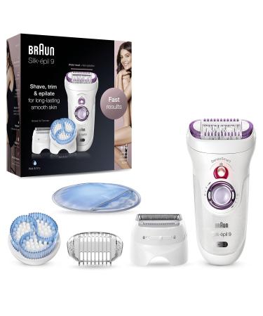 Braun Silk- pil 9 Epilator for Long Lasting Hair Removal 4 Extras Pouch Cooling Glove 9-735 SE9-735 MN
