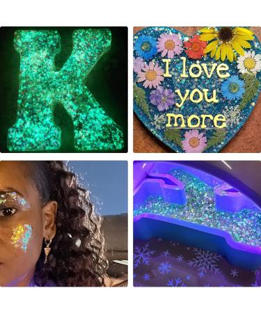 12 Colors Night Glow Chunky Glitters for Nails, Crafts & Makeup - Neon Powder Sequins for Resin & Festival Fun - Buy Online on SooperMarket.com