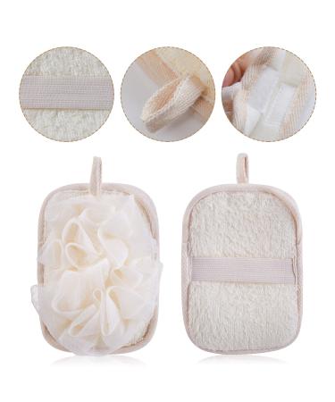 Mikimini Women's Bathroom Shoe & Bath Stools - 2-in-1 Luffa Scrub & Peeling Pad | Improved Design for Gentle Exfoliation | International Shipping - Buy Online on SooperMarket.com