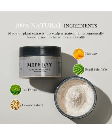 120g Temporary Silver White Hair Color Wax with Dye Brush Instant Natural Hairstyle Cream Disposable Coloring Mud for Men Women Washable Styling Pomades for Party Cosplay DIY Halloween - Buy Online on SooperMarket.com