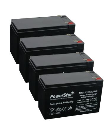 PowerStar 12V 9AH SLA Battery Replaces CP1290 6-DW-9 HR9-12 PS-1290F2-4PK