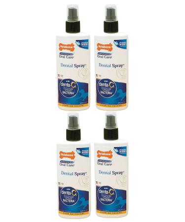 (4 Pack) Nylabone Advanced Oral Care Dental Spray 4oz Dog Breath Freshener
