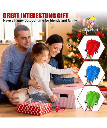 3 Pack Octopus Kite Set - Easy Flyer Beach Kites for Kids & Adults - Blue/Green/Red - 100M Kite String Included - Buy Online on SooperMarket.com