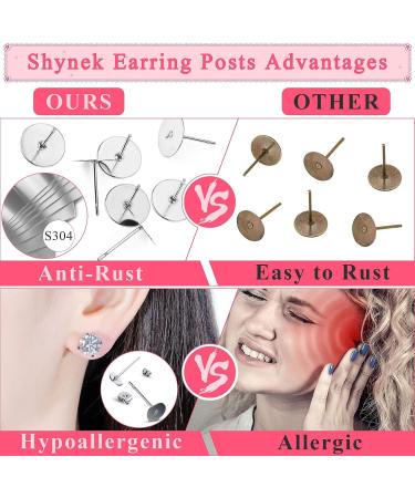 Hypoallergenic Stainless Steel Earring Making Kit - 1650pcs Posts, Backs, Studs, Jump Rings for DIY Jewelry - Buy Online on SooperMarket.com