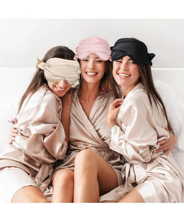FRESHME 100% Blockout Mulberry Silk Sleep Mask - Soft Luxury Eye Shade for Sleeping, Travel, Yoga - Elastic Eye Blinder Blindfold - Buy Online on SooperMarket.com
