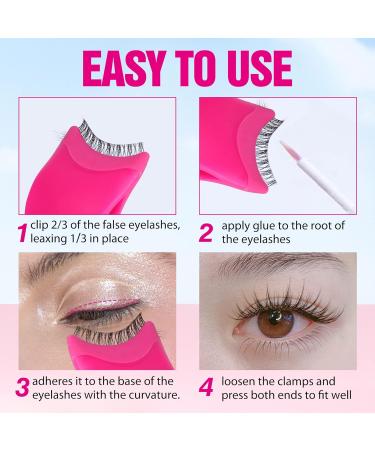 False Eyelashes Applicator Tool - Easy-to-Use Lashes Clip for Beginners | Plum Pinzas Para Pesta as - Buy Online on SooperMarket.com