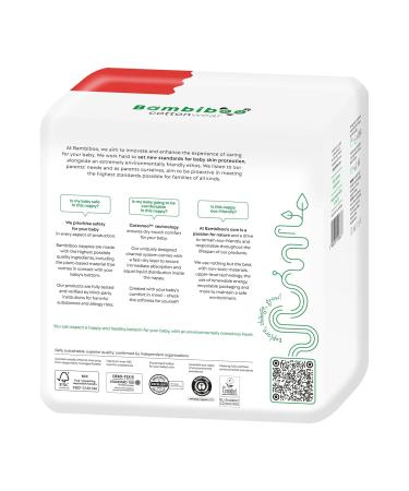 Bambibo Baby Diapers Size 5 Junior (12-17 kg) - 24 Organic Cotton Disposable Diapers with Moisture Indicator - Buy Online on SooperMarket.com