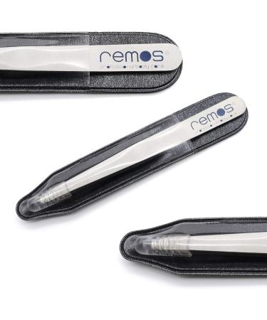 Buy REMOS Stainless Steel Eyebrow Tweezers with Round Tip - 9.5 cm | Precision Grooming Tool for Perfect Brows - International Shipping Available - Buy Online on SooperMarket.com