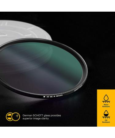 KODAK 52mm IR Neutral Density 1000 Filter | Schott Glass, Waterproof, 16-Layer Nano Coating | Prevent Overexposure, Reduce Infrared | Retro Case & Filter Guide | PhotoGear - Buy Online on SooperMarket.com