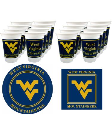 West Virginia Mountaineers Party Supplies - Serves 16 (48 pieces)