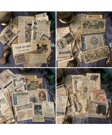 Vilikya Vintage Junk Journal Supplies - Coffee Dyed Decoupage Paper for Scrapbooking and Journaling - 41pcs - Buy Online on SooperMarket.com