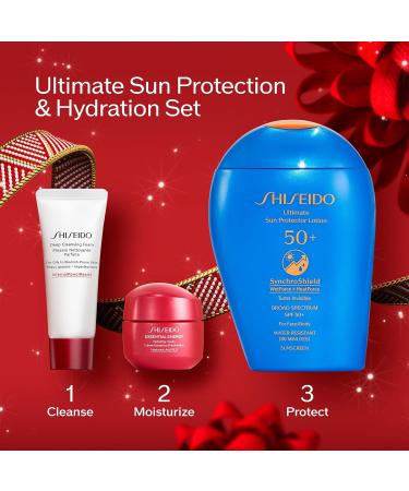 Shiseido Ultimate Sun Protection & Hydration Set - SPF 50+ Lotion Cleansing Foam & Hydrating Cream | Shop Internationally - Buy Online on SooperMarket.com