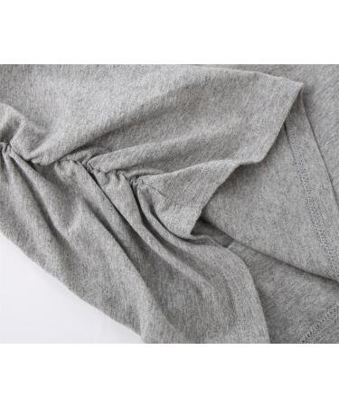 ZUMIY Maternity Nursing Top - Women's Cotton V Neck Ruched Waist Double Layered Tank in Grey - Buy Online on SooperMarket.com