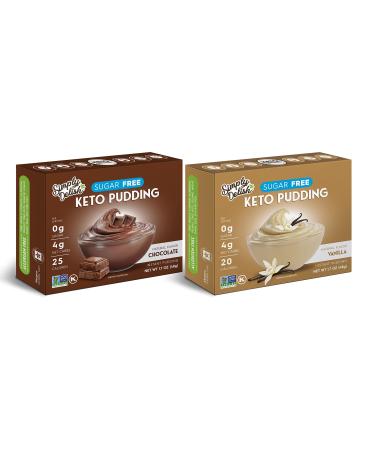 Simply Delish Natural Pudding and Pie Filling Variety Pack, 1 Chocolate and 1 Vanilla, 2 CT