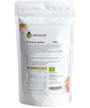 Buy 100% Pure Herbal Land Ground Bio Turmeric - Curcumin Rich Spice for Golden Milk & Tea - Available in 500g & 1000g - Buy Online on SooperMarket.com