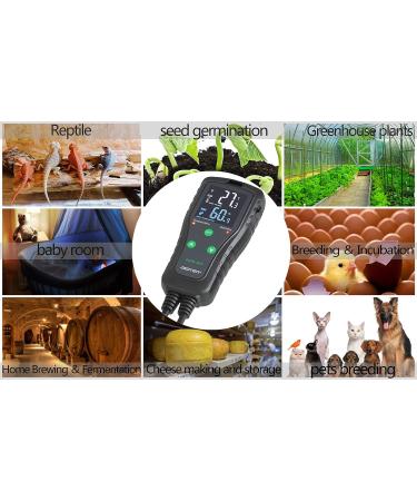 Plug-in Dual Stage Temperature & Humidity Controller for Reptiles & Greenhouses - Buy Online on SooperMarket.com