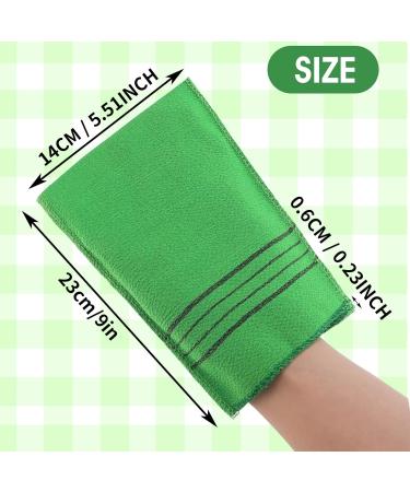 Gjinxi 5-Piece Korean Peeling Gloves - Exfoliating Medium Green Gloves for Deep Clean and Dead Skin Removal - Buy Online on SooperMarket.com