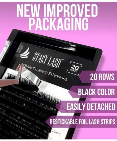 Buy D Curl Eyelash Extensions - Stacy Lash Individual Mink Lashes Supplies (0.07mm MIX) | Shop Internationally - Buy Online on SooperMarket.com