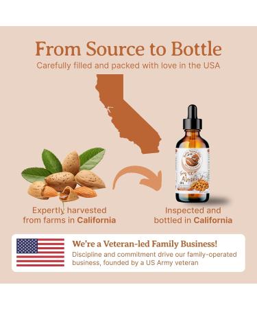 Organic Sweet Almond Oil 4oz - Bella Terra Oils | Pure Cold-Pressed Vitamin E Rich - Luxurious Skin Care - Buy Online on SooperMarket.com