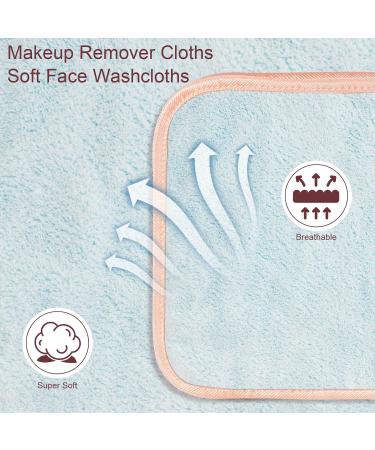 Phogary Microfiber Makeup Towel - Washable Facial Cleaning Cloth - 6 Pack (20x20cm) - Soft Absorbent Blue Cloths for Easy Makeup Removal - Buy Online on SooperMarket.com