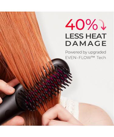 TYMO Portable Hair Straightener Brush - Lightweight Ionic Mini Hot Comb for Travel Dual Voltage Ceramic Tourmaline Straightening Brush for Women - Buy Online on SooperMarket.com