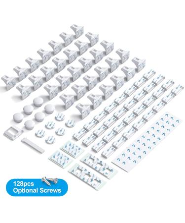 32 Magnetic Cabinet Locks & 6 Keys - Baby Safety Locks with 3M Glue - Easy Installation in 1 Minute - Buy Online on SooperMarket.com