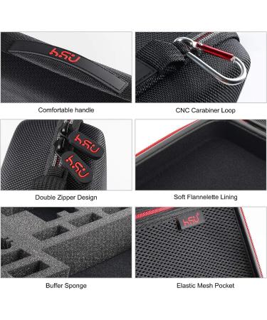 HSU Large Carrying Case for GoPro Hero 11-2 & Accessories - Red | Customizable Interior, Carry Handle & Carabiner Loop - Buy Online on SooperMarket.com
