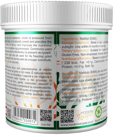 Maltitol Powder 500g - Premium Quality Vegan, Non-GMO, Gluten-Free in Recyclable Container - Buy Online on SooperMarket.com