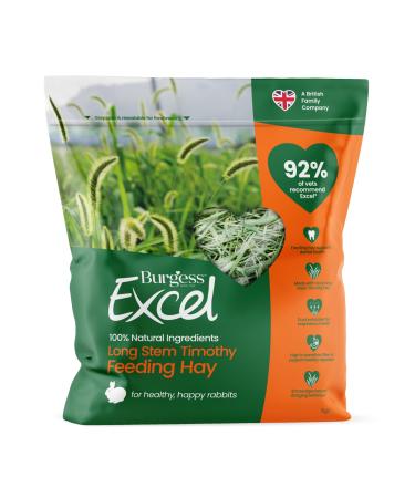 Excel Burgess Long Stem Feeding Hay Transparent 1 kg (Pack of 1) Long Stem Feeding Hay 1 kg (Pack of 1)