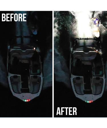 Marine Mate Waterproof LED Boat Lights - 72W Deck/Dock Marine Lights, 4000LMS, 120 Flood Light, 6.3inch, 12/24V LED Light Bar - 2 Pack | Long-lasting 50,000 Hours - Buy Online on SooperMarket.com