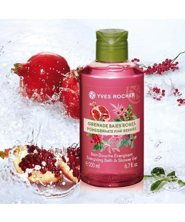 Yves Rocher Energizing Bath and Shower Gel - Pomegranate Pink Berries | International Shipping Available - Buy Online on SooperMarket.com