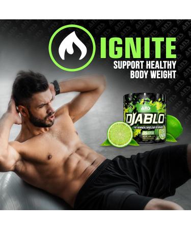 ANS Performance Diablo (35 Servings 4.9 oz) - Energy Powder for Elevated Strength & Stamina - With Added Kinetq Garcinia L Carnitine - Thermogenic Formula - Delicious Flavours(Electric Lime) - Buy Online on SooperMarket.com