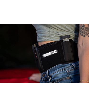 BravoBelt Belly Band Holster for Concealed Carry - Athletic Flex Fit for Running, Jogging, Hiking - Glock 17-43 Ruger S&W M&P 40 Shield | Men & Women - Black Standard (Up to 44 Belly) - Buy Online on SooperMarket.com