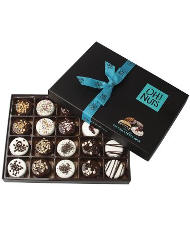 20 Variety Gourmet Chocolate Covered Cookie Gift Basket - Prime Elegant Box for Birthday, Anniversary, Holiday | Oh! Nuts Chocolate Covered Oreos - Buy Online on SooperMarket.com