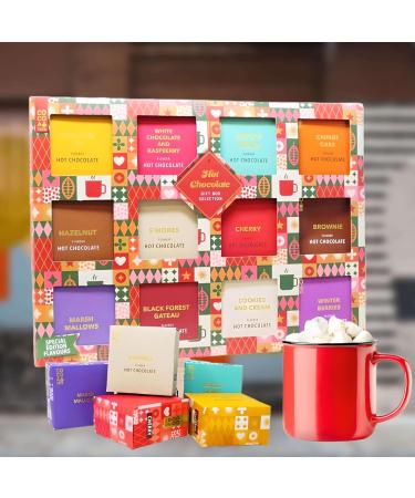 Hot Chocolate Gift Set 12 Pack Assorted Flavours Selection Gift Box Dessert Limited Edition (Limited Edition Selection) - Buy Online on SooperMarket.com