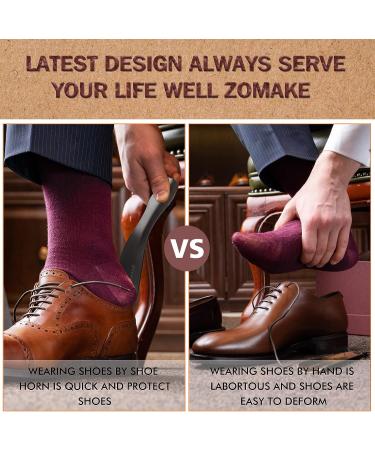 ZOMAKE Metal Shoe Horn Long Handle for Seniors - Set of 2 | Travel Shoe Horn for Kids - 7.5 & 16.5 Sizes - Buy Online on SooperMarket.com