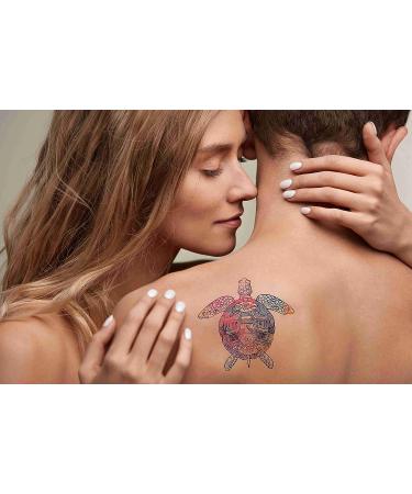 Dopetattoo Children's Sea Turtle Temporary Tattoo Set - 6 Colorful Designs for Neck, Arm, Chest - Kids and Adults - Buy Online on SooperMarket.com