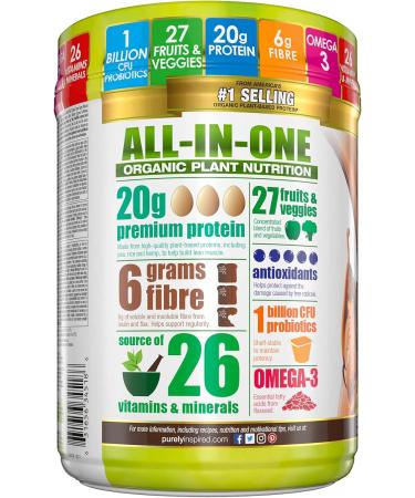Purely Inspired Meal Replacement Shake Vegan Protein Powder | Purely Inspired Organic All In One | Plant Based Protein Powder for Women & Men | Organic Protein Powder | Vegan Friendly Chocolate (10 Servings) - Buy Online on SooperMarket.com