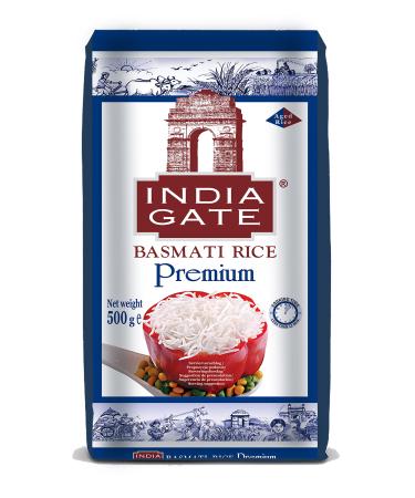 INDIA GATE Premium Basmati Rice Fine aromatic long grain rice from India fine long grain (1 x 500 g) 500 g (1 pack)