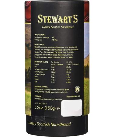 Stewart's - Highland Cow Shortbread Gifting Tube (150g) - Traditionally Made Luxury Scottish Shortbread Contains Melt-In-Mouth Shortbread Rounds Ideal Grab-Sized Treat to Share - Buy Online on SooperMarket.com