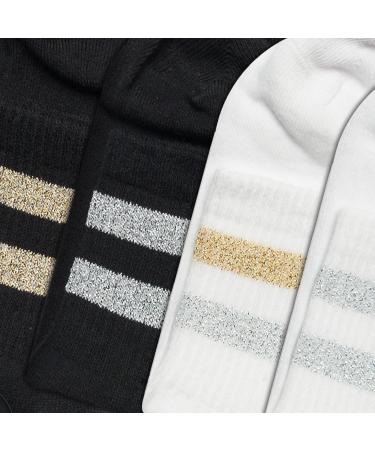 RAFRAY Glitter Sports Socks Gift Box - Premium Cotton Sneaker Socks for Size 36-40 - 4 Pairs - Buy Online on SooperMarket.com